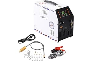 NGCYGE PCP Air Compressor 12v 300bar 4500Psi/30Mpa Built-in Power Adapter Oil Free/Water Free HPA Compressor PCP Compressor with LCD Display Version Auto, For Air Rifle And Scuba Diving Bottle