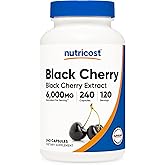 Nutricost Black Cherry Extract (6,000mg Equivalent) 240 Capsules - Vegan, GMO-Free, Gluten-Free, 120 Servings