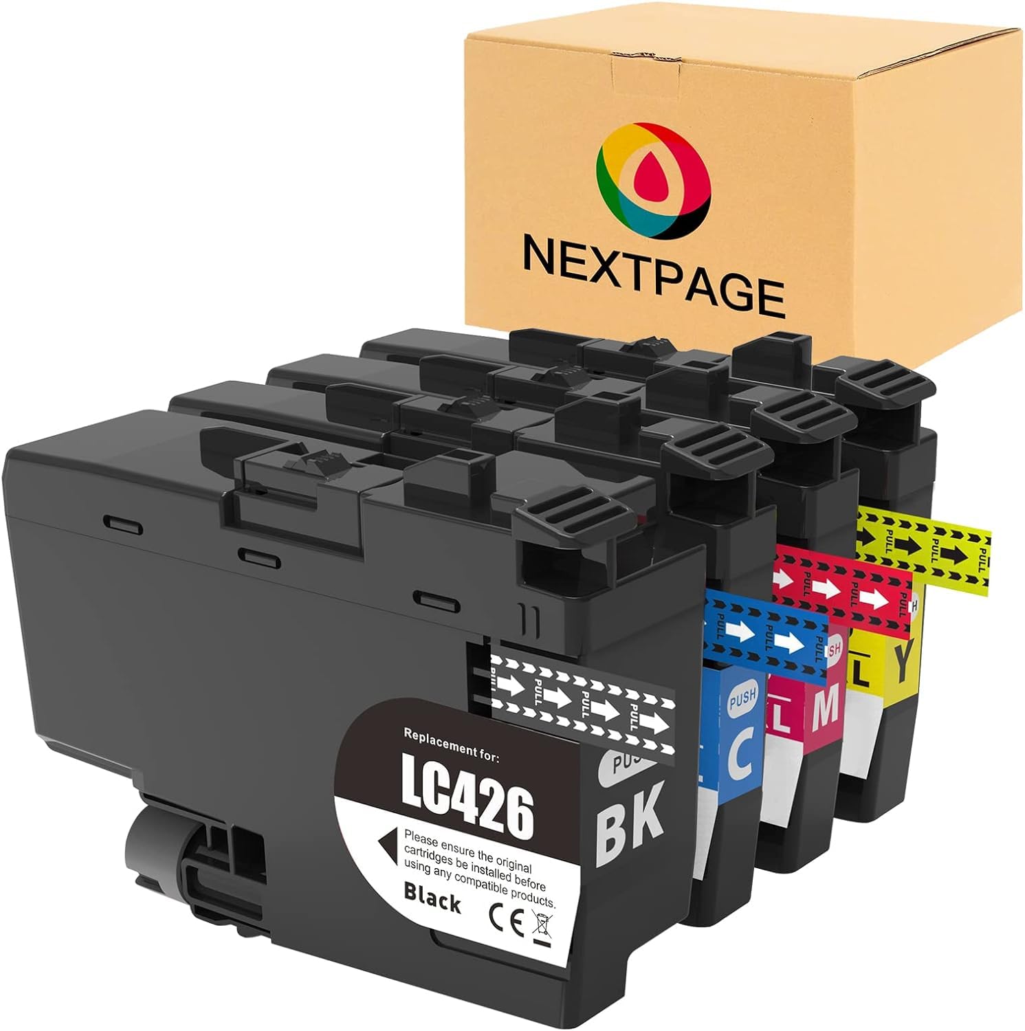 NEXTPAGE LC426 LC-426 Ink Cartridges Compatible with Brother LC 426 for Brother MFC-J4335DW MFC-J4340DW MFC-J4535DW MFC-J4540DW Printer (1BK 1C 1M 1Y)