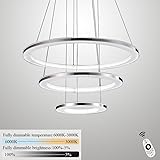ZMH LED Pendelleuchte esstisch Hängeleuchte Deckenleuchte 38W Dimmbar