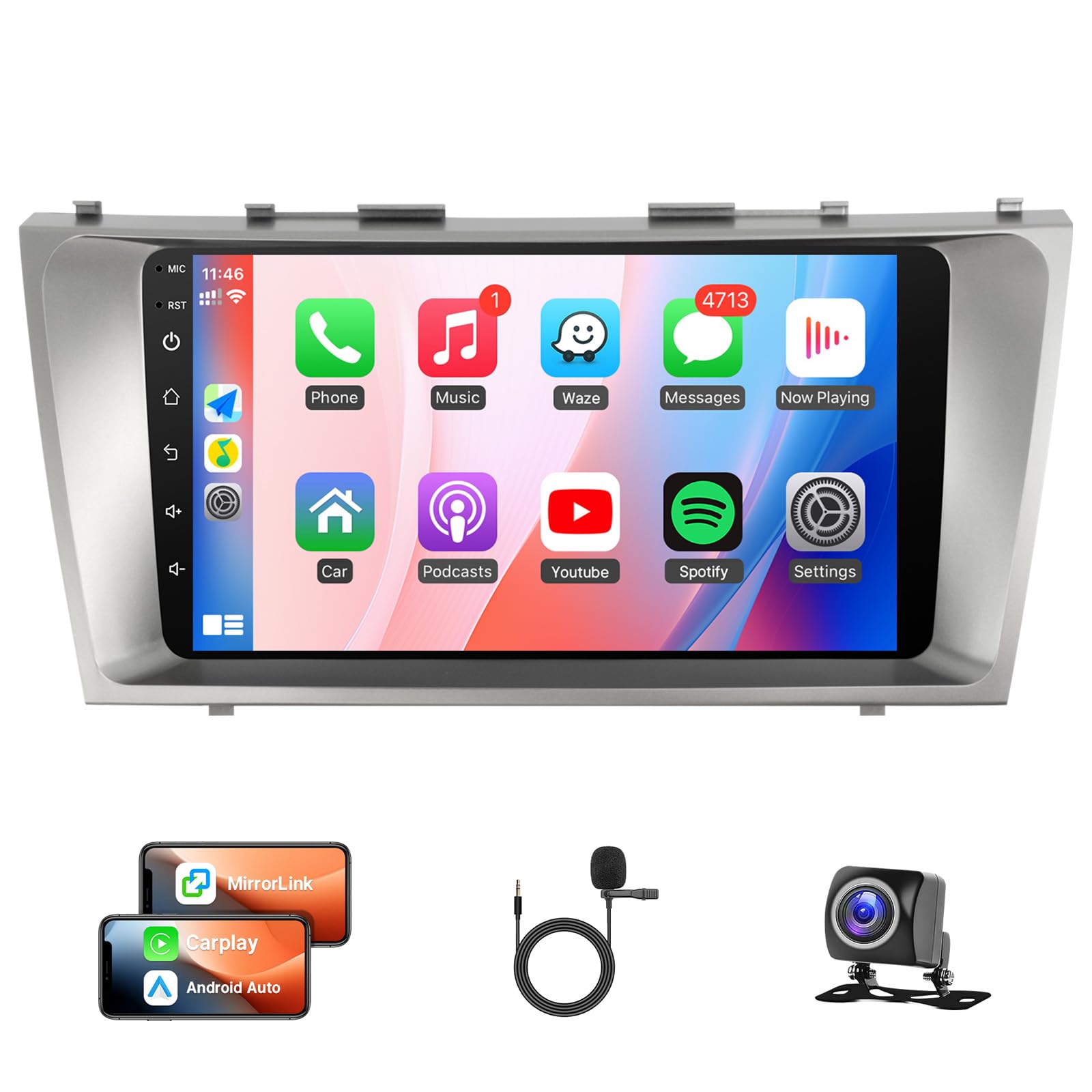 Photo 1 of Naifay Android Car Radio for Toyota Camry (Non-J.B.L Version) 2006-2011 Stereo, 9inch IPS Touch Screen for Camry Car Stereo with Carplay Android Auto/FM/Bluetooth/GPS/WiFi/Camera/MIC