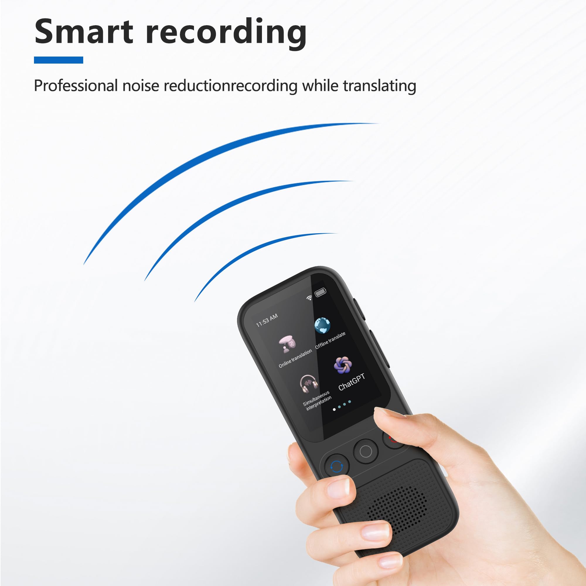 Language Translator Device, 138 Languages Supported, Instant Offline Language Translator Device, Voice Translator Offline, Portable Two-Way Real-Time Language Translator for Travel Business Learning