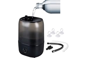 WACOOL Adjustable Reptile Fogger Terrarium Humidifier, Large Tank Fog Machine with Double Hoses & 4 Liter Reservoir, Large Tank Terrarium Humidifier for Reptiles/Amphibians/Herps/Vivarium