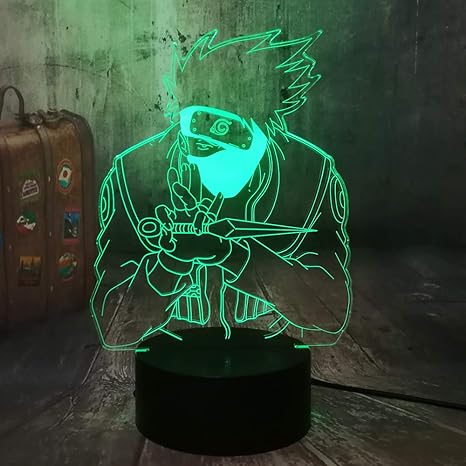 Naruto Japanese Anime Hatake Kakashi Holding Dagger Uzumaki 3d Led Naruto Japanese Anime Hatake Kakashi Holding Dagger Uzumaki 3d Led