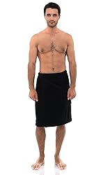 TowelSelections Mens Shower Wrap Adjustable Cotton
