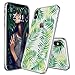 MOSNOVO Tropical Palm Leaves Pattern Designed for iPhone Xs Case/Designed for iPhone X Case,Clear Case with Design,TPU Bumper with Protective Hard Case Cover