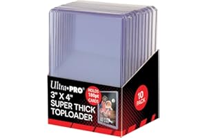 Ultra Pro 3" X 4" Super Thick 180PT Toploader, Polyvinyl Chloride, 10ct