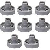 Walmine WD12X10231 Dishwasher Lower Rack Wheel And Stud Replacement for GE,Replaces 1263942 AP3994981 PS1481883 Pack of 8