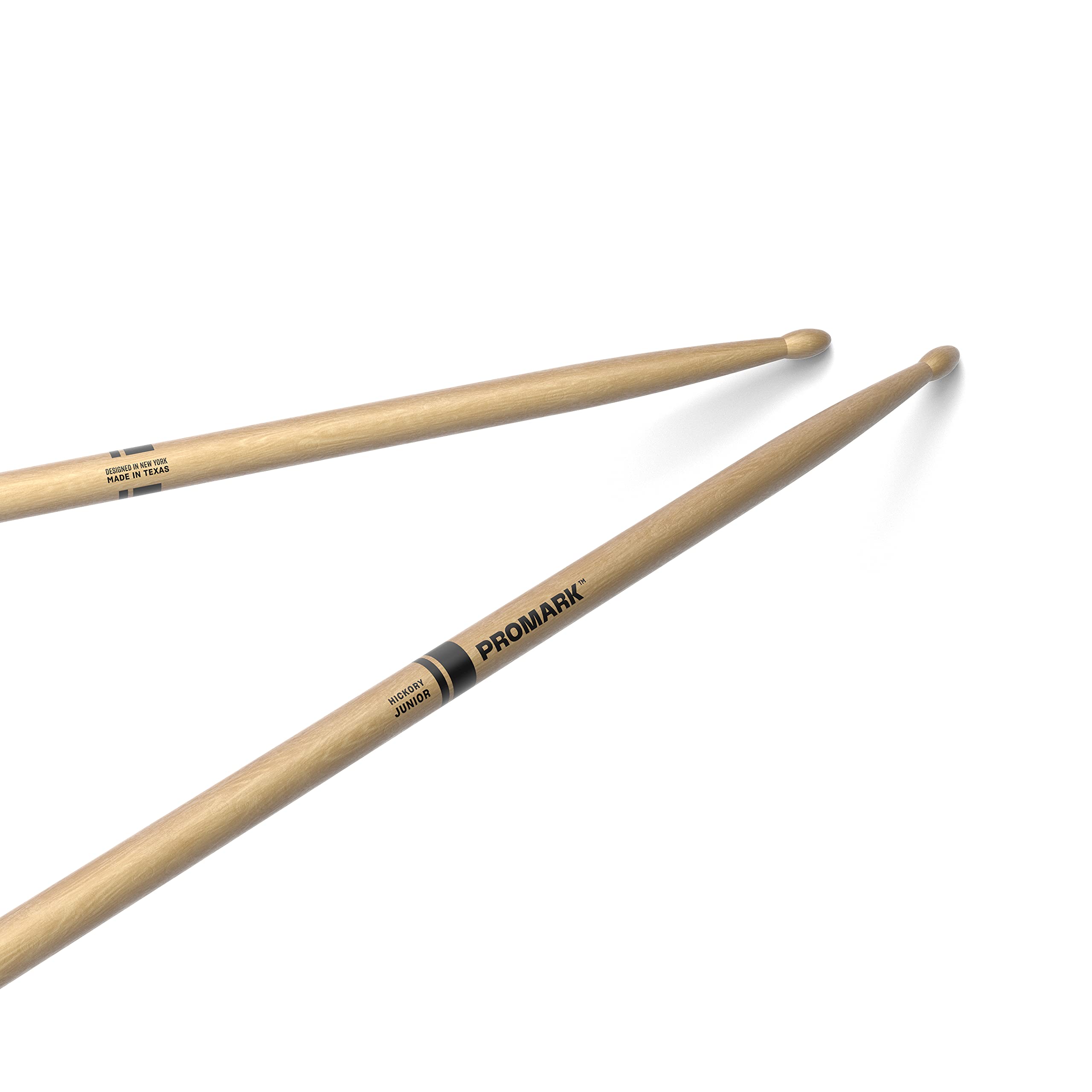 ProMark Junior 7A Hickory Drumsticks for Kids, Oval Wood Tip, 1 Pair