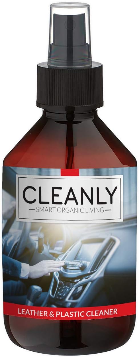 Cleanly Leather and Plastic Cleaner Spray I 250 ml I Organic Cleaner and Restorer for Leather and Synthetic Material I Conditioner and Deodoriser I Can be Used for Sofas, Handbags and Cars