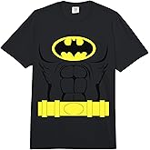 DC Comics Batman Costume Outline Comfort Colors Adult Heavyweight T-Shirt