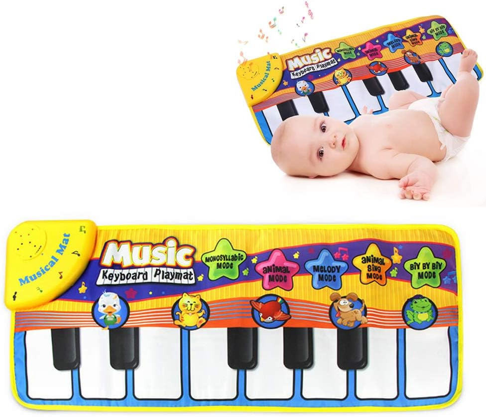 PYXZQW Piano Mat Kids Piano Keyboard Play Mat Floor Piano