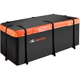 Hitch Mount Cargo Carrier Bag 100% Waterproof 19.7 Cubic Feet Luggage Rack | Soft Shell Luggage Bag,Include 8 Reinforced Straps,Combination Lock,for All Vehicle with Steel Trailer Cargo Carrier Basket