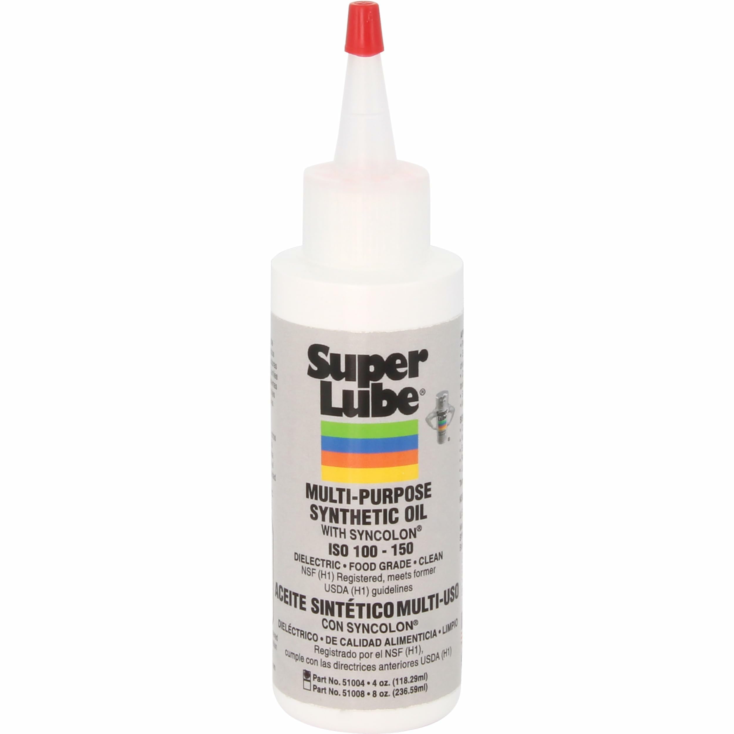 Super Lube 51004 Synthetic Oil with PTFE, High Viscosity, 4 oz Bottle,Translucent white(Packaging may vary)