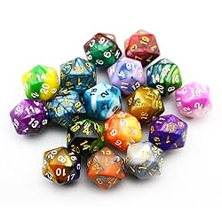 Smartdealspro 10-Pack 20 Sided Dice D20 Polyhedral