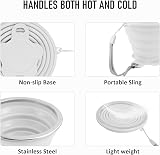 ddLUCK Silicone Foldable Cup 4 Pack BPA Free Collapsible Travel Mugs Translucent view 3