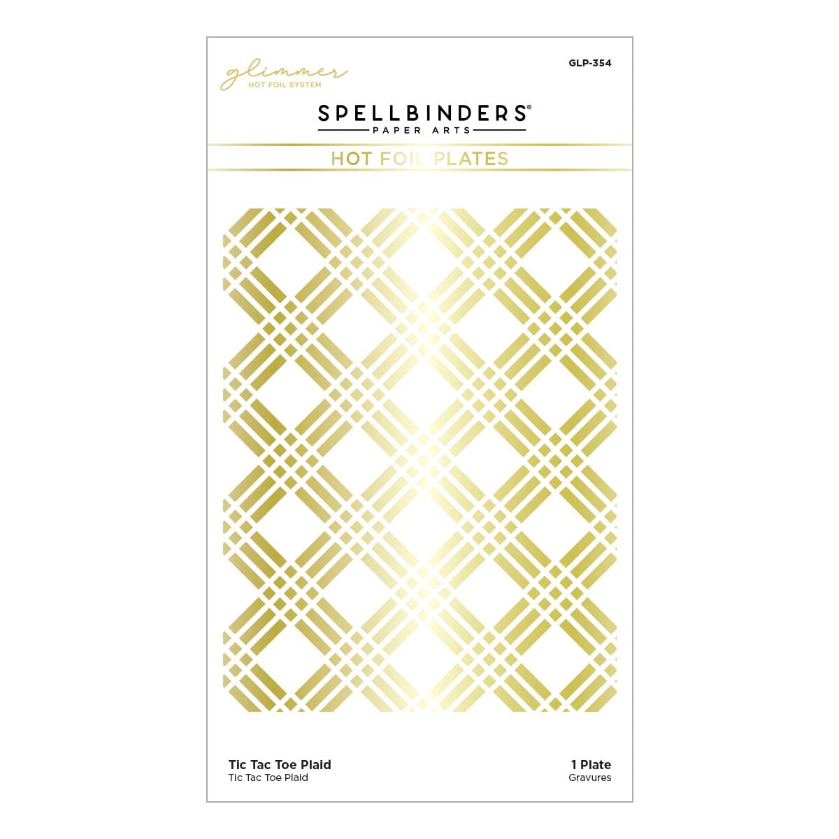 Spellbinders Tic Tac Toe Plaid, Metal, ONE