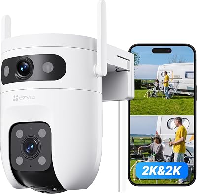 C9c Dual 2K PTZ Überwachungskamera mit Dual-Objektiv, Dualband WLAN