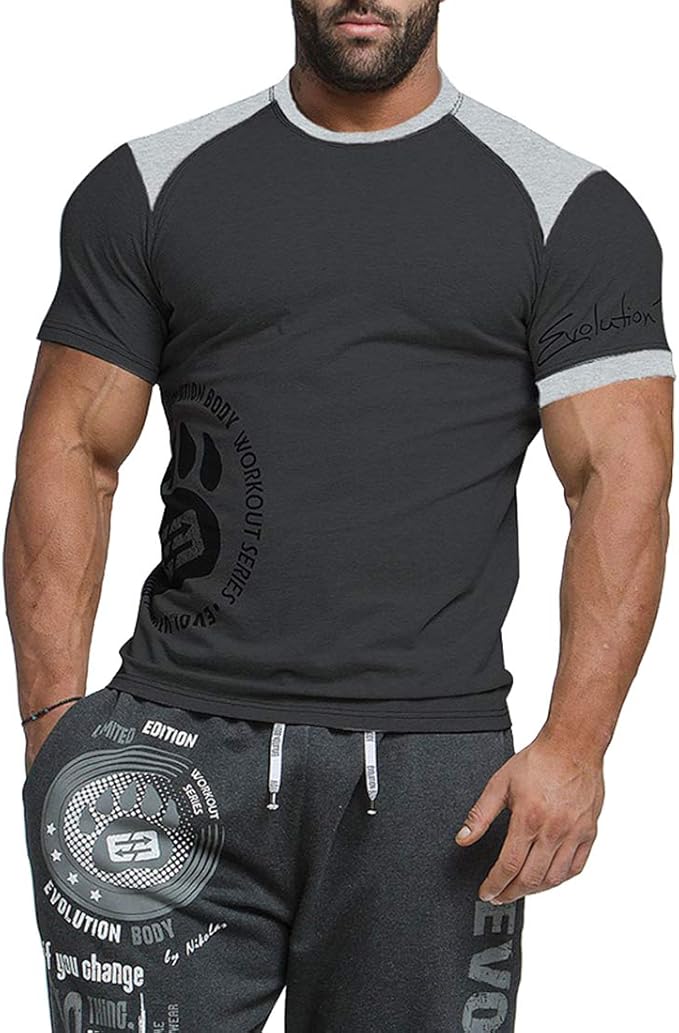 Amazon Lvfu トレーニングウェア 半袖 メンズ Tシャツ 筋トレ スポーツウェア ストレッチ フィットネスウェア 夏 T Dx 54 フィットネス トレーニング シャツ 通販