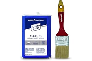Acetone 16 Ounce Klean Strip Premium Industrial-Grade Solvent for Cleaning-Stripping- Thinning-Fiberglass Epoxy Resin-Versatile Paint-Adhesive Remover Bundled with Premium Quality Centaurus AZ Brush