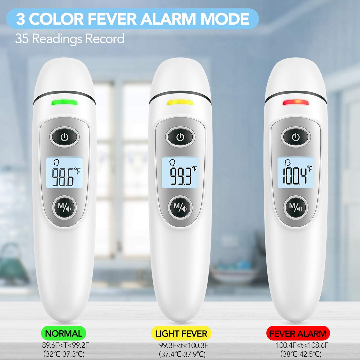 Instant Accurate Reading For Baby Infant Kids Children And Adults Thermometer Fda Forehead And Ear Thermometer