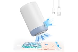 KEYDOL 【USB Type-C Charging】 Cordless Electric Pump for Vacuum Storage Bags, 1500mAH Vacuum Pump for Storage Bags, Portable Vacuum Travel Bag Air Pump for Shrinking Clothes, Air Mattresses, Swimming Rings