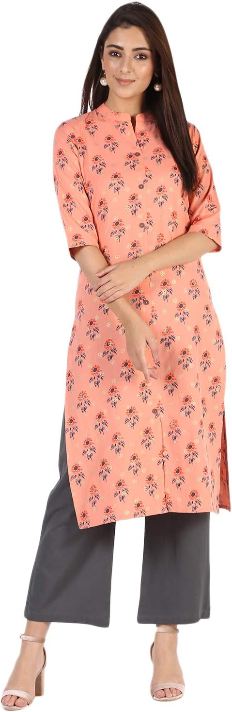 RAJMANDIRFABRICS Women's Cotton Straight Kurta with Pant Set