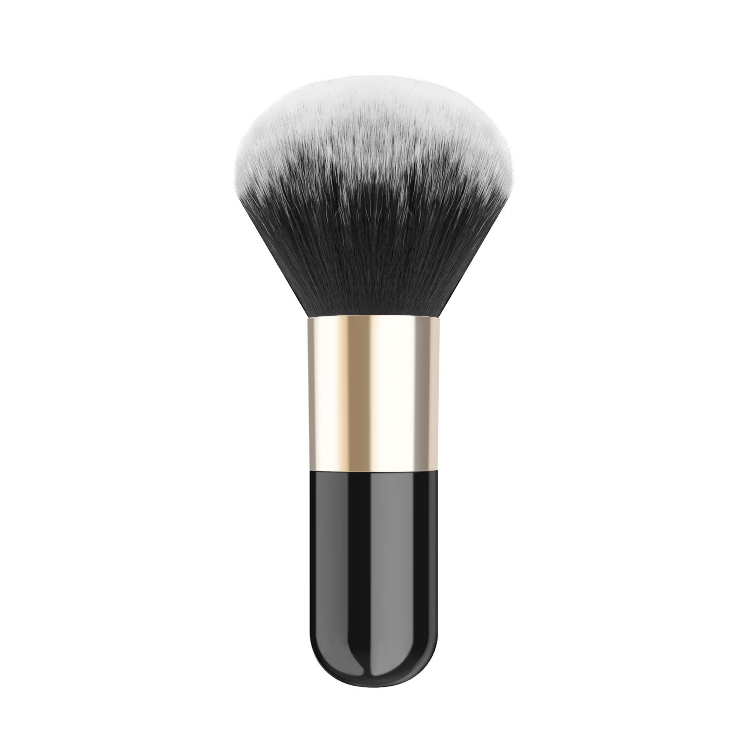 Luxspire Large Loose Powder Brush, Flat Kabuki Brush, Soft Face Mineral Powder Foundation Brush Blush Brush for Blending Makeup Highlighting, Black