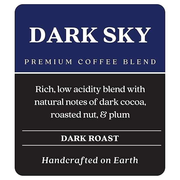 COPPER MOON SINGLE SERVE COFFEE PODS FOR KEURIG K-CUP BREWERS, DARK ROAST, DARK SKY BLEND, 12 COUNT