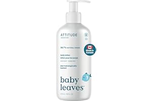 ATTITUDE Lotion corporelle pour bébé, certifiée EWG Verified, hypoallergénique, ingrédients à base de plantes et de minéraux,