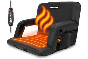 Driftsun Heated Extra Wide Stadium Seats with Back Support, Heated Bleacher Seat, Padded Heated Stadium Seats with Backs, Waterproof Heated Chairs Outdoor Sports