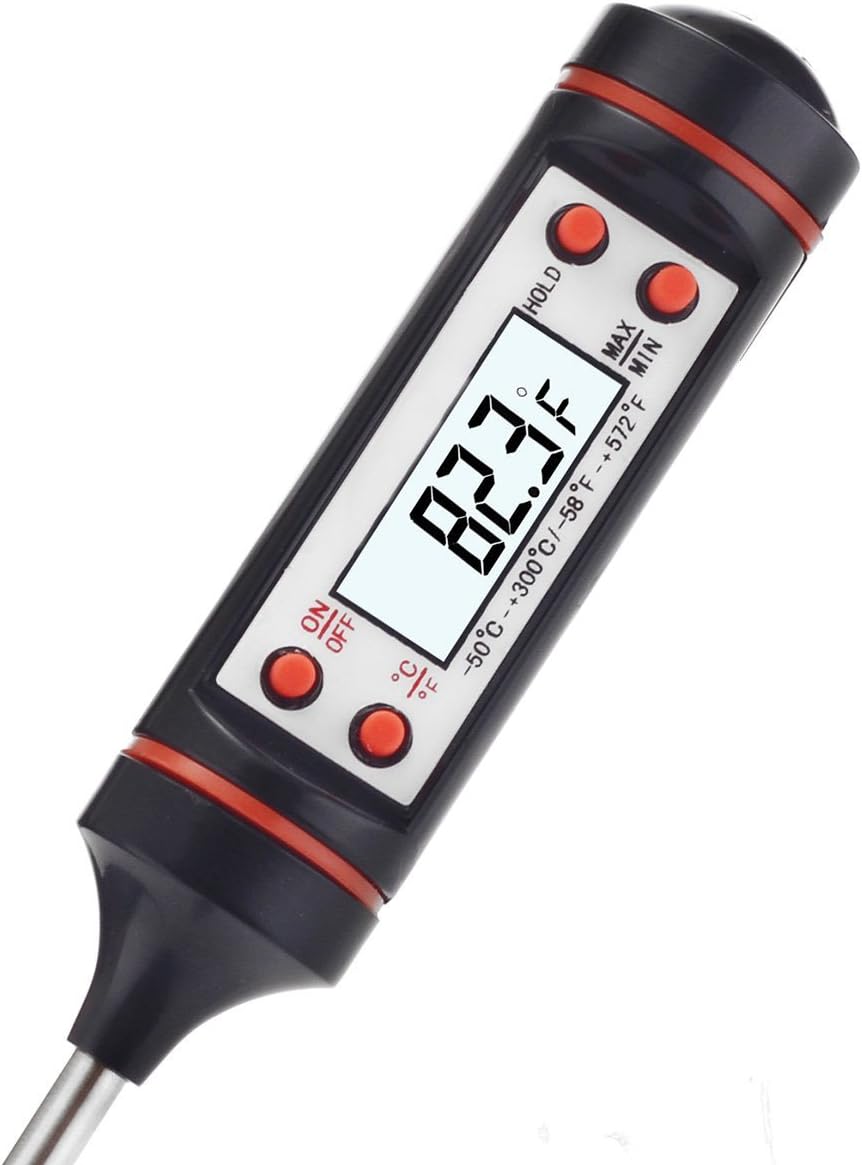 DollaTek Kitchen Thermometer Digital Meat Thermometer with Stainless Long Probe and Accurate LCD Screen for Liquids Meat - Image 3