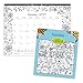 Blueline 2017 Monthly Coloring Desk Pad Calendar, Garden, January - December, 22 x 17