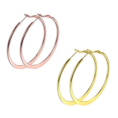 50 mm baloncesto grande redondo Endless pendientes de aro 14 K oro ...