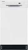 Frigidaire 18 in. ADA Compact Front Control Dishwasher in White with Dual Spray Arms, 52 dBA, includes room-of-choice delivery