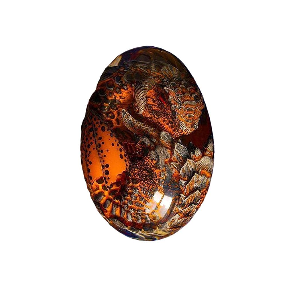 Fangteke Lava Dinosaur Egg, Crystal Lava Dragon Egg Resin Sculpture Souvenir Gift Kids Dino Egg Toys