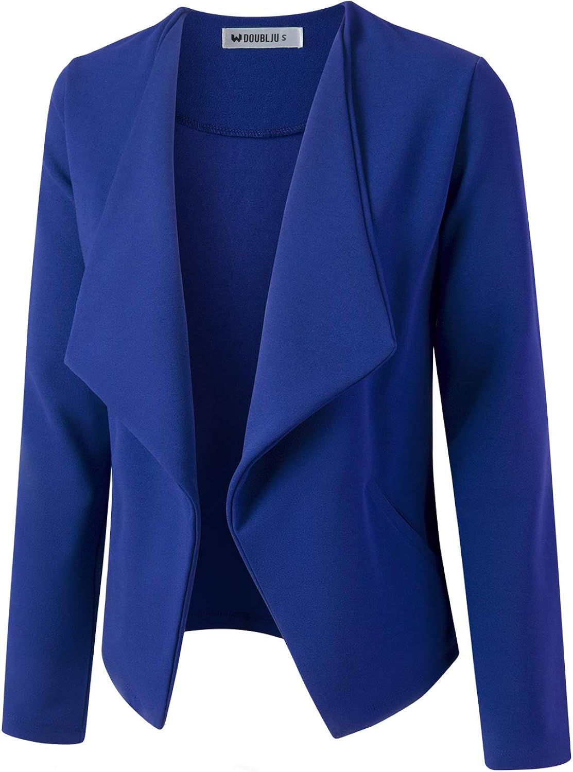 Doublju Women's Long Sleeve Cardigan Lightweight Open Front Office Blazer with Plus Size at  Women’s Clothing store