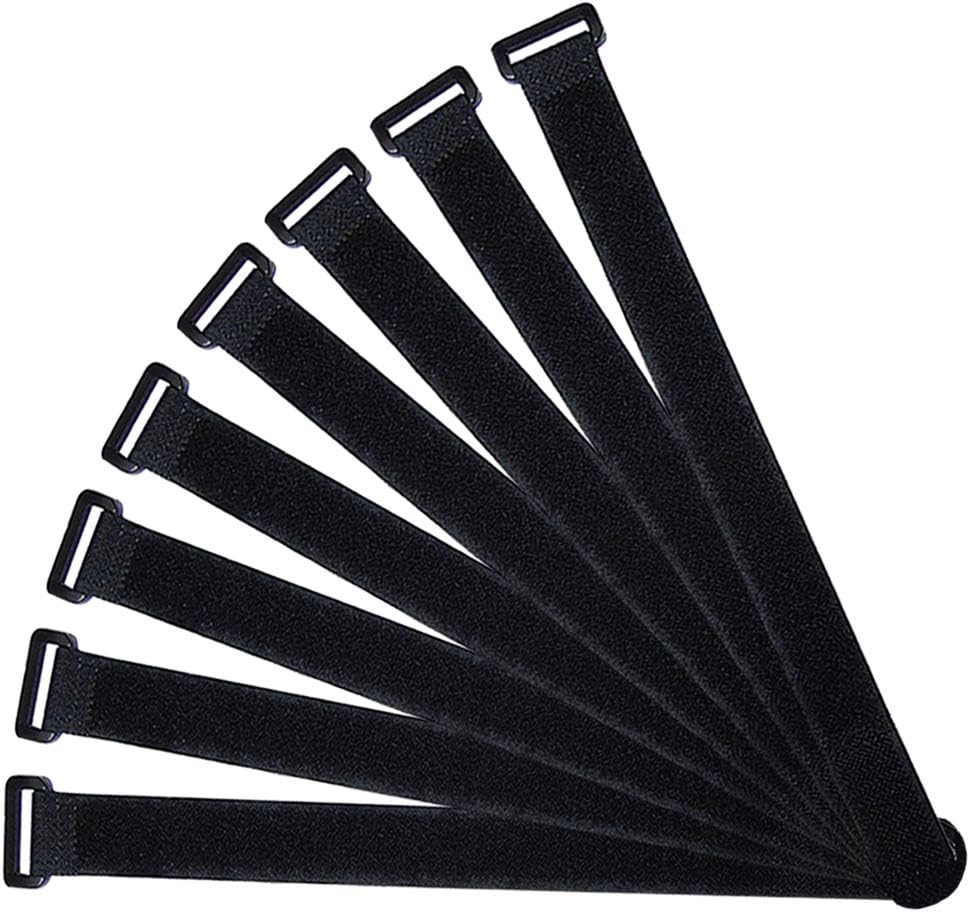 QitinDasen 20 Pieces 40 X 2 cm Nylon Cable Ties, Reusable Cable Straps, Adjustable Hook and Loop Cinch Straps