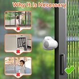 SAFELON 2 Pieces Baby Safety Sliding Window Lock Grey, No Drill Install view 5