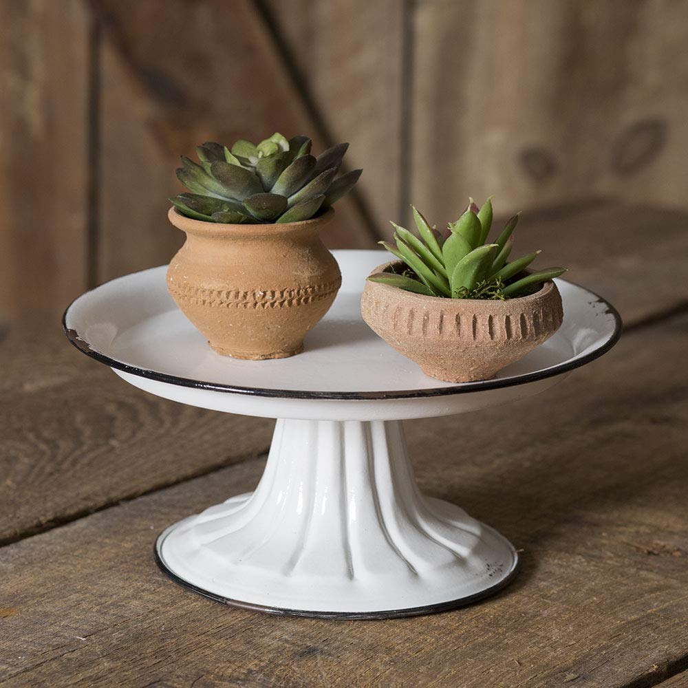 Photo 1 of CTW Home Collection Small Round Pedestal Stand with Black Trim