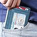 kinzd Minimalist Wallets For Women Rfid Blocking Protector Credit Card Holder Front Pocket Wallet Card Case Blue Oiled Waxed Leather Slim Thin Wallet For Mens