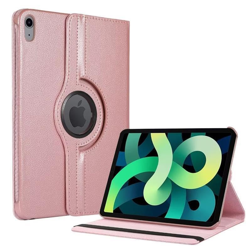Rotate Case for iPad Air 11-inch (2024–2025, M2 & M3), iPad Air 4/5 (10.9-Inch) & iPad Pro 11 (2018) – 360° Rotating Case (Rose Gold)