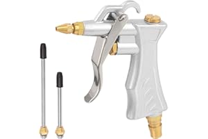 Swpeet 3Pcs Air Tools Assortment Kit Including Air Blow Gun with Brass Adjustable Air Flow Nozzle Standard Quick Coupling and