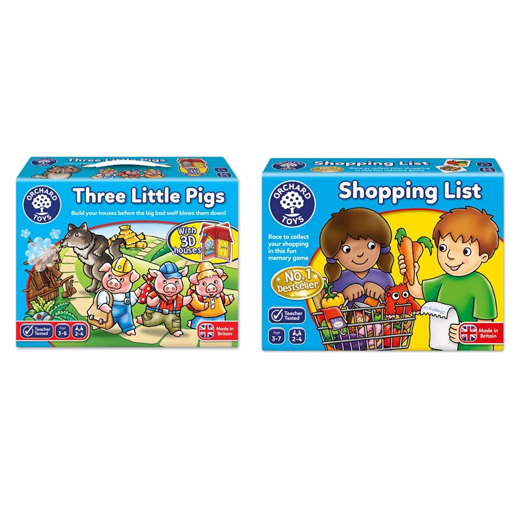 Orchard Toys Three Little Pigs Game & Shopping List Game
