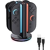 Lonxmovs Charging Dock for Nintendo Switch 2 JoyCon 2 Controller [Dual-Direction Charging Design] Magnetic,LED Indicator,4-in-1 Fast Charger Stand Station Compatible with Joy Con 2 Accessories
