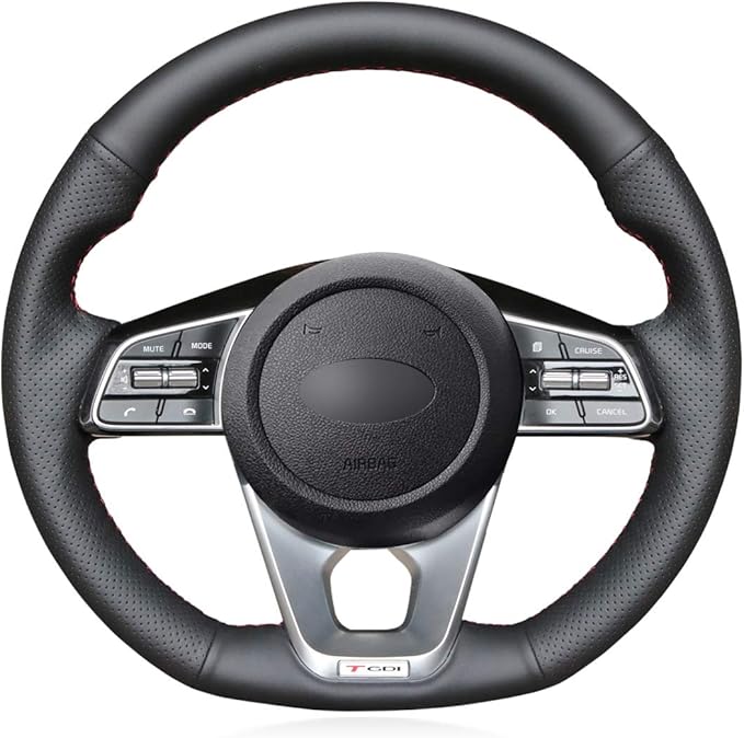Amazon Com Mewant Hand Stitched Sewing Black Genuine Leather Steering Wheel Cover For Kia K5 Optima 19 Cee D Ceed Gt 19 Cee D Ceed Gt Line 19 Forte Gt 19 Sportage 19 Proceed Gt 19 Automotive