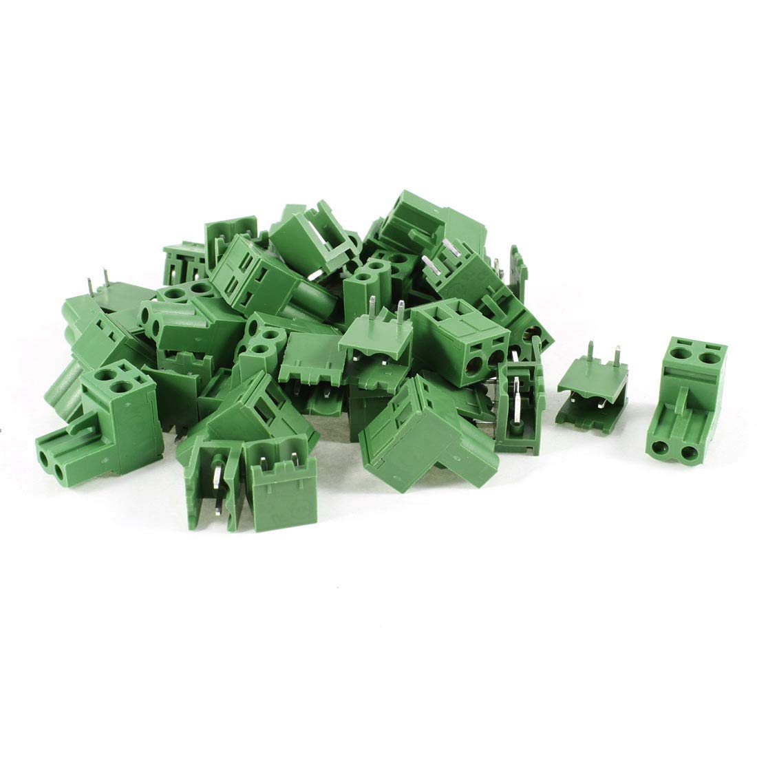 sourcing map 20 Pcs AC 300V 10A 5.08mm Pitch 2 Pin Screw Pluggable Terminal Block