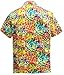 LA LEELA Men's Acient Hawaiian Lightweight Beach Casual Button Down Relaxed Fit Shirt
