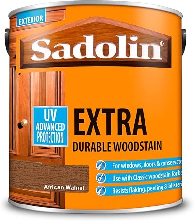 Sadolin 2.5L Extra Durable Woodstain African Walnut Finish Outdoor Wood