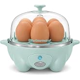 Elite Gourmet Easy Electric 7-Egg Cooker, Poacher/Omelet Maker, BPA-Free | Soft, Medium &amp; Hard Boiled, Buzzer, EGC007M#